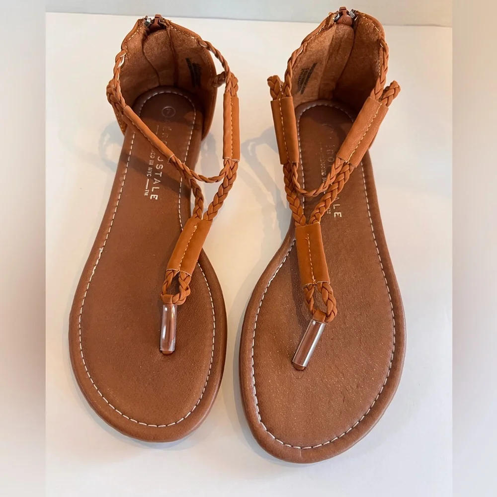 Aeropostale Tan Braided Sandals Size 7